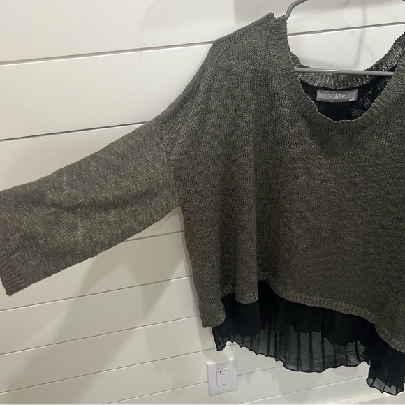 Addie Charcoal Gray Flowy Sweater - Picture 2 of 4